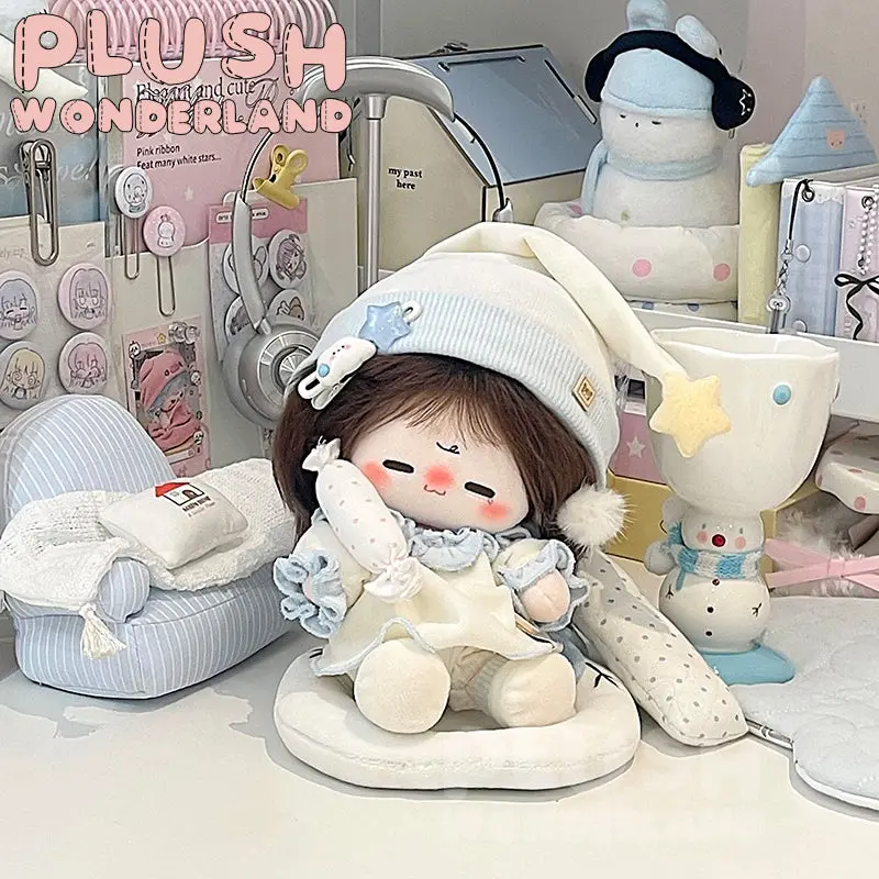 【IN STOCK】PLUSH WONDERLAND Cute Cloud Soft Blue Pink 10CM/20CM Doll Clothes - Image 5