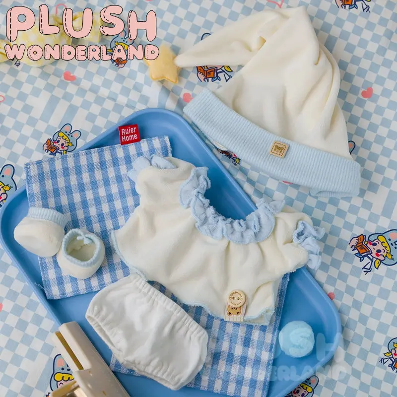 【IN STOCK】PLUSH WONDERLAND Cute Cloud Soft Blue Pink 10CM/20CM Doll Clothes - Image 6