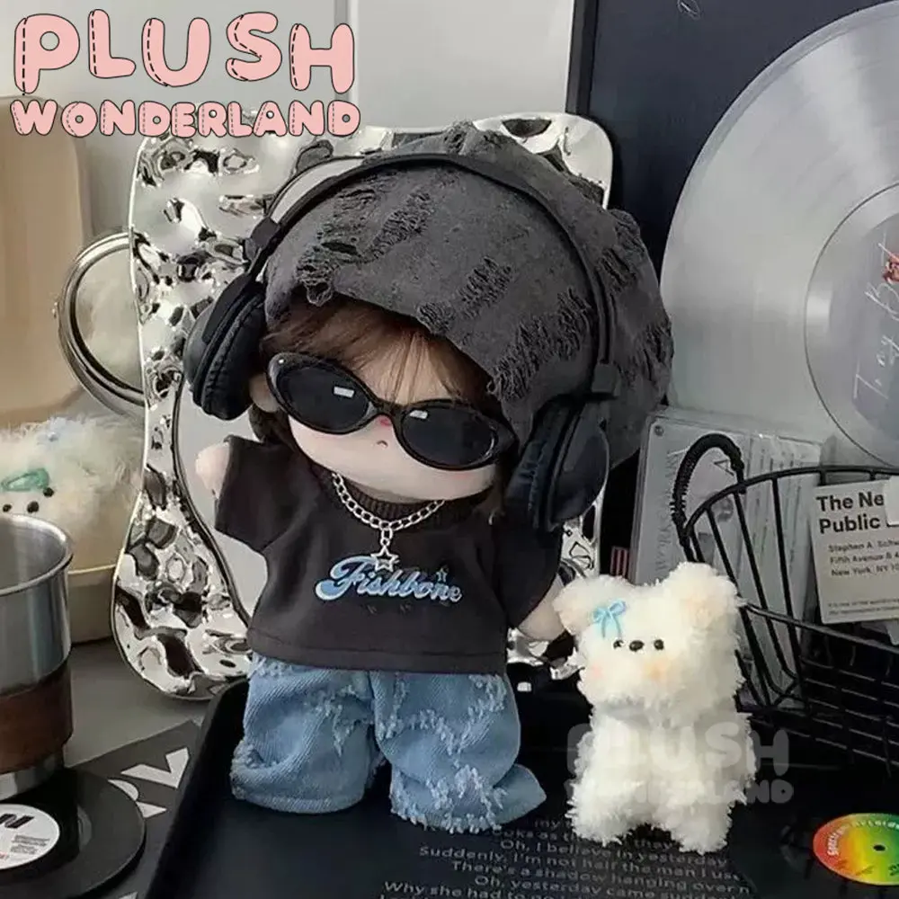 【IN STOCK】PLUSH WONDERLAND Street Style Cool Black Animal Doll Costume 20CM Doll Clothes - Image 4