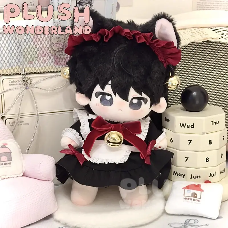 【IN STOCK】PLUSH WONDERLAND Black Cat Maid Outfit 20CM Doll Clothes - Image 3