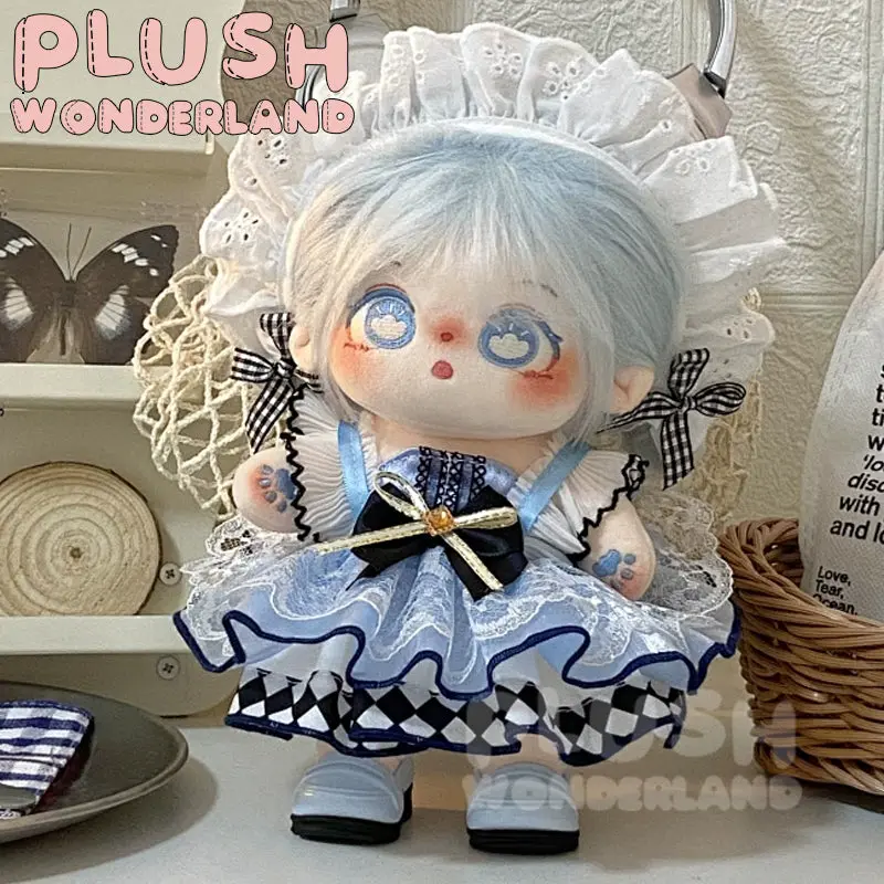 【IN STOCK】PLUSH WONDERLAND Alice in Wonderland Blue Petticoat Dress 20CM Doll Clothes - Image 4