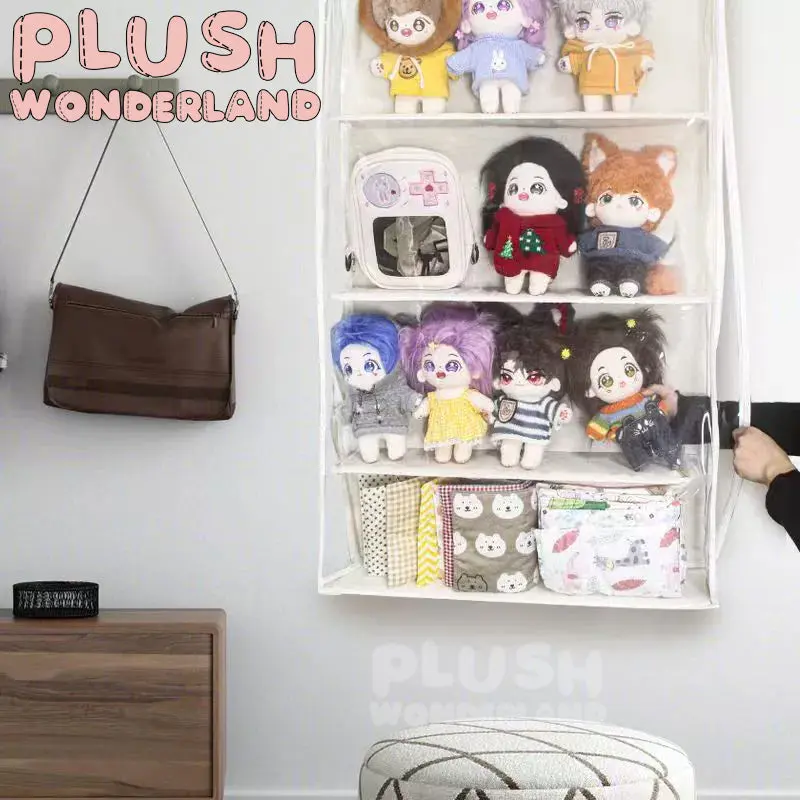 【In Stock】PLUSH WONDERLAND 20cm Plushies Cotton Doll Storage Wall Hanging Zipper Dustproof Transparent Wall Hanging Bag Display - Image 4