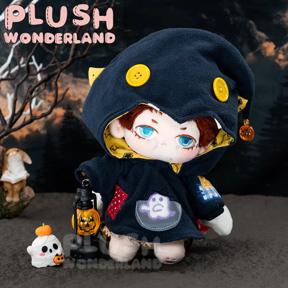【In Stock】PLUSH WONDERLAND 20CM Plushies Cotton Doll Witch Hat Pumpkin Light Broom Halloween Set FANMADE - Image 4