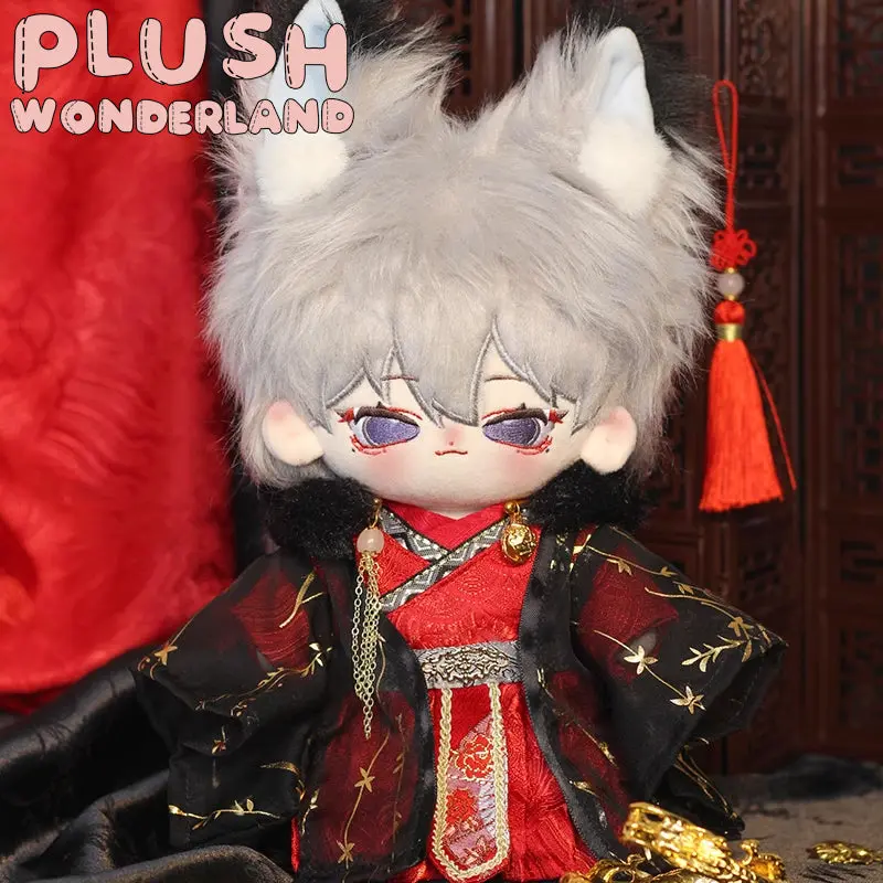 【IN STOCK】PLUSH WONDERLAND Ancient Red Wedding Clothes 20CM Cotton Doll Clothes Black Red - Image 3