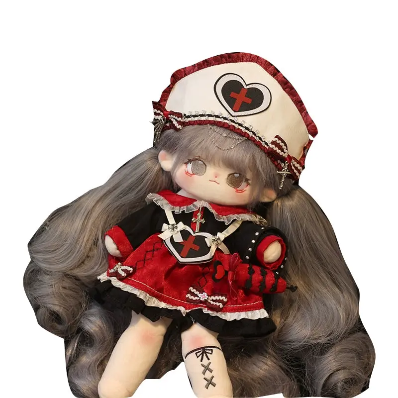 【In Stock】PLUSH WONDERLAND Bloody Mary Nurse Gothic Red and Black Plushies Cotton Doll Clothes 20 CM - Image 6