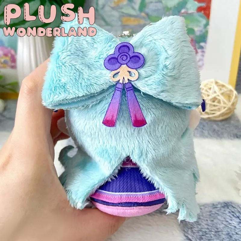 【IN STOCK】PLUSH WONDERLAND Blue Hair Sitting Doll Plush Keychain Cotton Doll Pendant 10CM FANMADE - Image 2