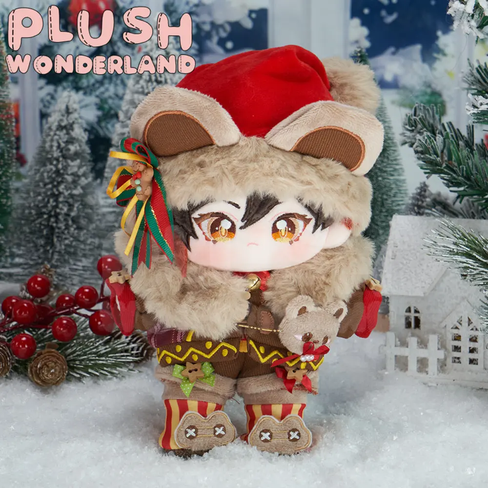 【IN STOCK】PLUSH WONDERLAND Christmas Bear Cotton Doll Clothes 20CM Fluffy Hat Sweater - Image 3