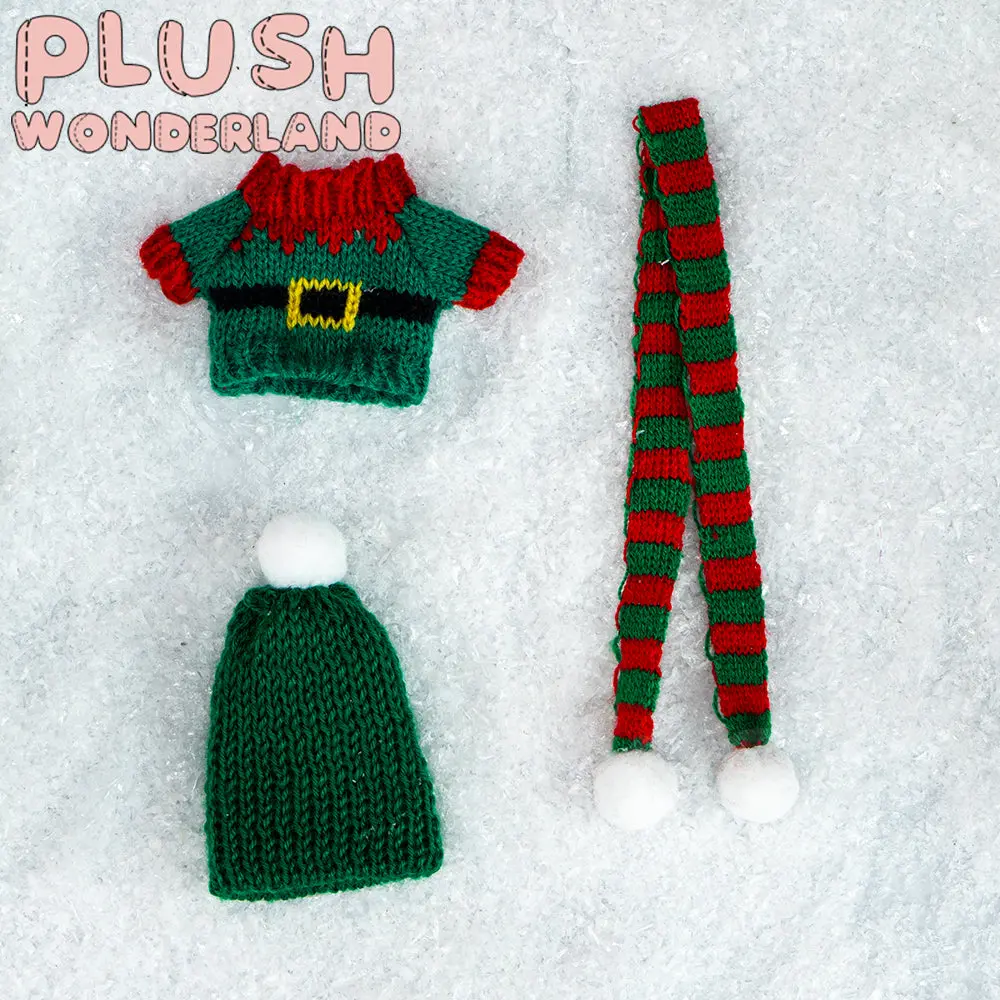 【IN STOCK】PLUSH WONDERLAND Christmas Sweater Clothes 10CM Green/Red - Image 8