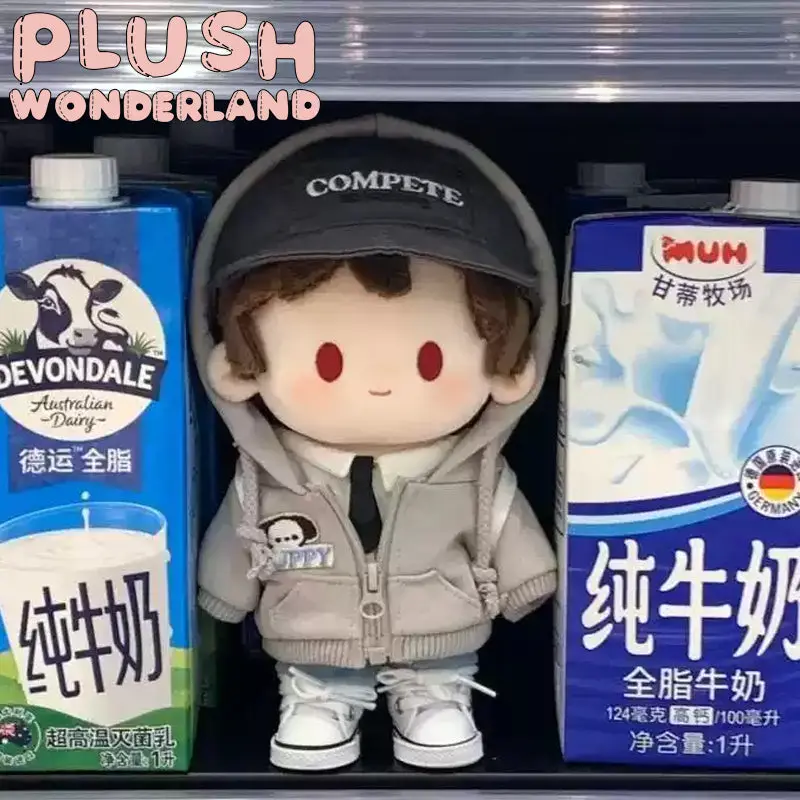 【IN STOCK】PLUSH WONDERLAND Cute Gray Outfit Set 20CM Doll Clothes - Image 3