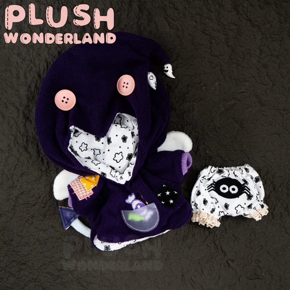 【IN STOCK】PLUSH WONDERLAND Doll Clothes 10CM/20CM Halloween Ghost Clothes White Purple Navy - Image 9