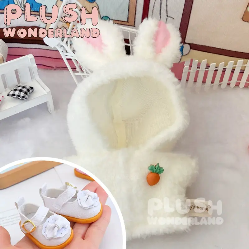 【IN STOCK】PLUSH WONDERLAND Easter Rabbit Fluffy coat Plushies Cotton Doll Clothes 20CM - Image 2