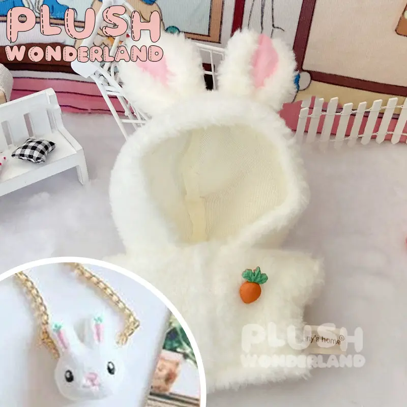 【IN STOCK】PLUSH WONDERLAND Easter Rabbit Fluffy coat Plushies Cotton Doll Clothes 20CM - Image 3