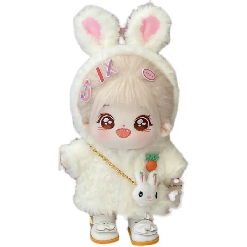 【IN STOCK】PLUSH WONDERLAND Easter Rabbit Fluffy coat Plushies Cotton Doll Clothes 20CM - Image 5