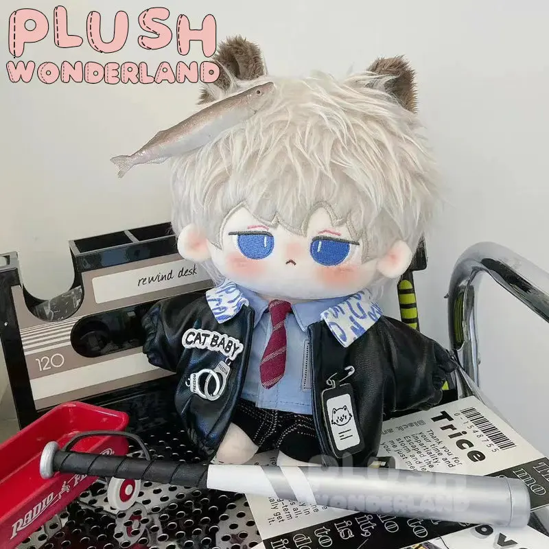 【In Stock】PLUSH WONDERLAND Police Leather Jacket Plushies Cotton Doll Clothes 20CM - Image 3