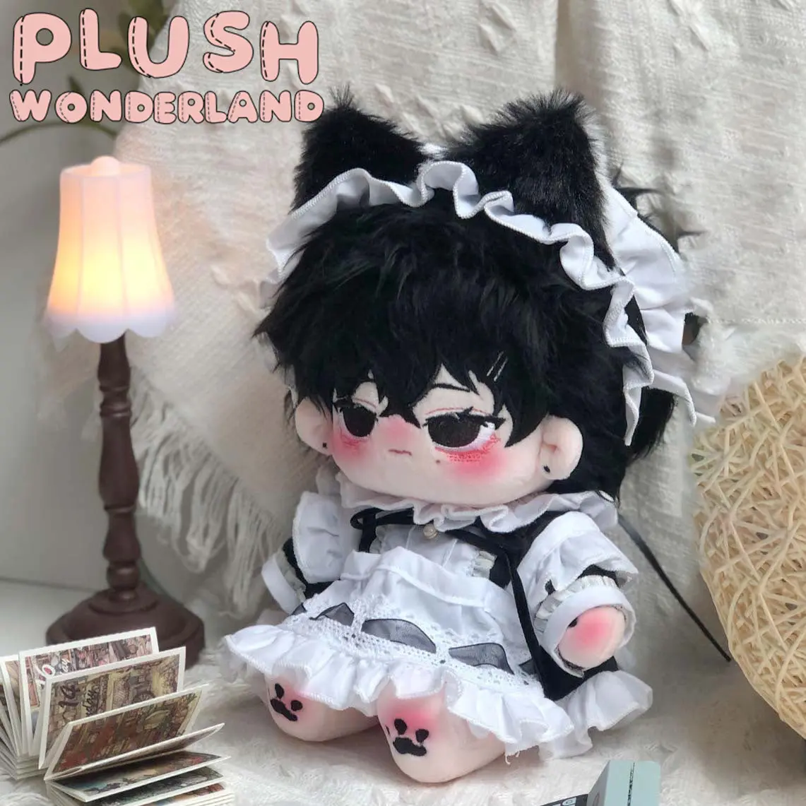 【INSTOCK】PLUSH WONDERLAND Black Lace Maid Suit  10CM/ 20CM Doll Clothes - Image 3