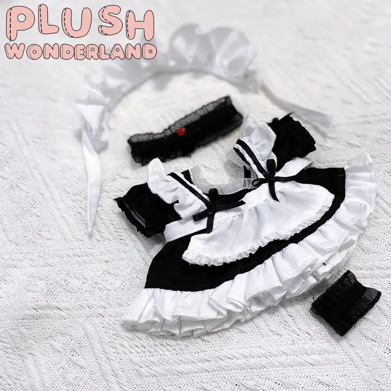 【INSTOCK】PLUSH WONDERLAND Black Lace Maid Suit  10CM/ 20CM Doll Clothes - Image 8