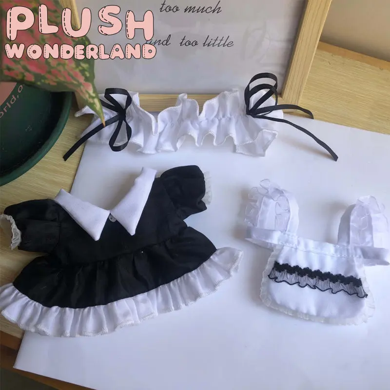 【INSTOCK】PLUSH WONDERLAND Black Lace Maid Suit  10CM/ 20CM Doll Clothes - Image 9