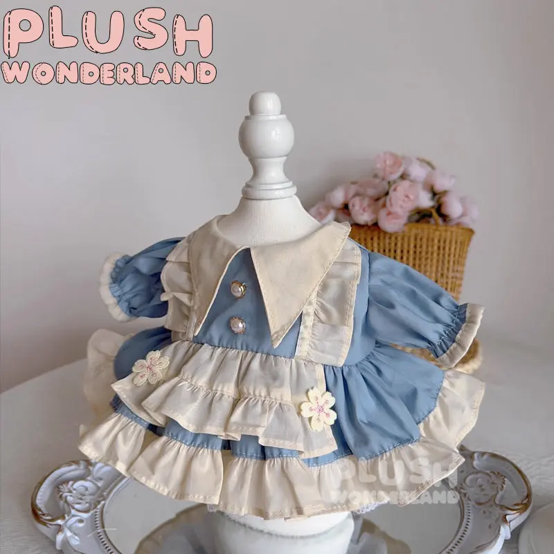 【INSTOCK】PLUSH WONDERLAND Blue Vintage Dress 20CM Doll Clothes - Image 2