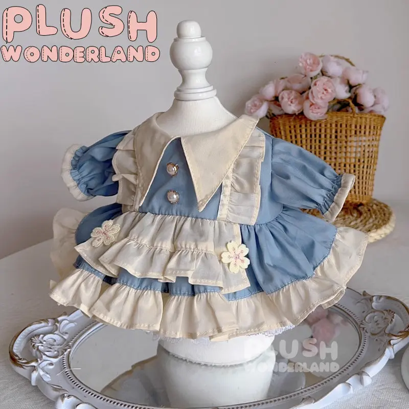 【INSTOCK】PLUSH WONDERLAND Blue Vintage Dress 20CM Doll Clothes - Image 5
