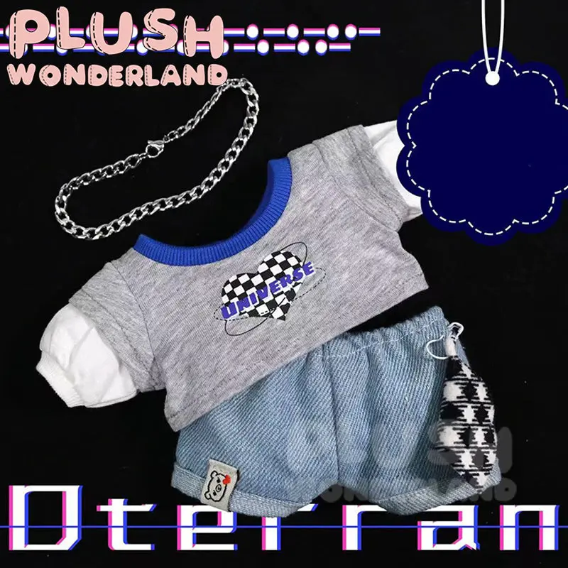 【INSTOCK】PLUSH WONDERLAND Chain sweatshirt and jeans Set 20CM Doll Clothes - Image 4