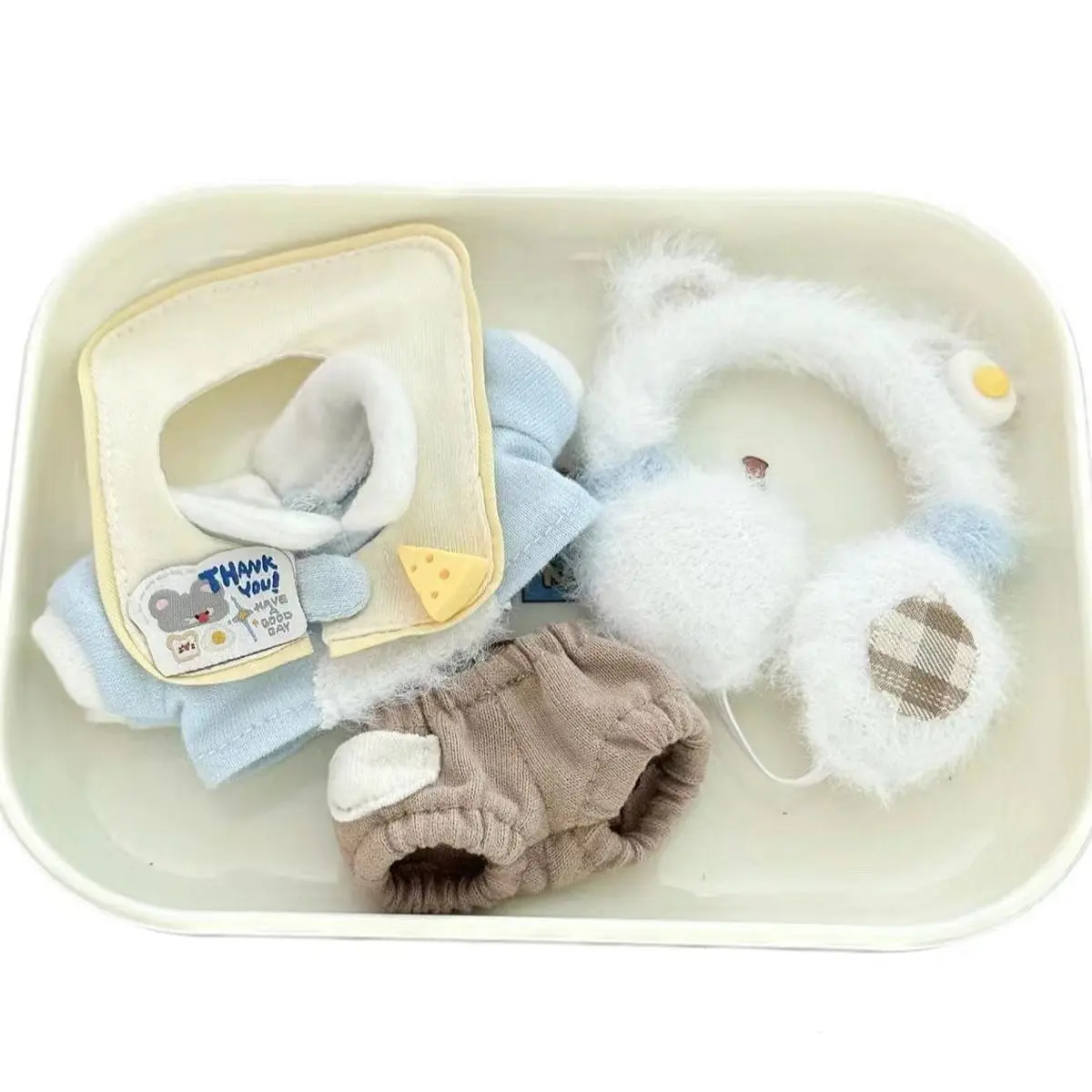 【INSTOCK】PLUSH WONDERLAND Cheese Snow Fluffy 10CM/20CM Doll Clothes - Image 4