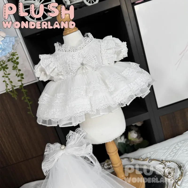 【INSTOCK】PLUSH WONDERLAND Lace Veil Wedding Dress Set 20CM Doll Clothes - Image 2