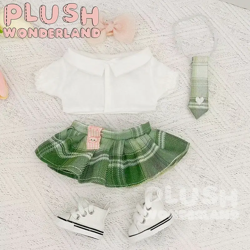 【INSTOCK】PLUSH WONDERLAND Plaid Skirt Suit 20CM Doll Clothes - Image 7