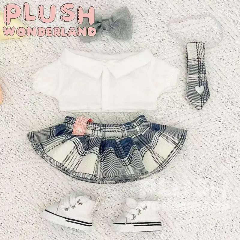 【INSTOCK】PLUSH WONDERLAND Plaid Skirt Suit 20CM Doll Clothes - Image 8