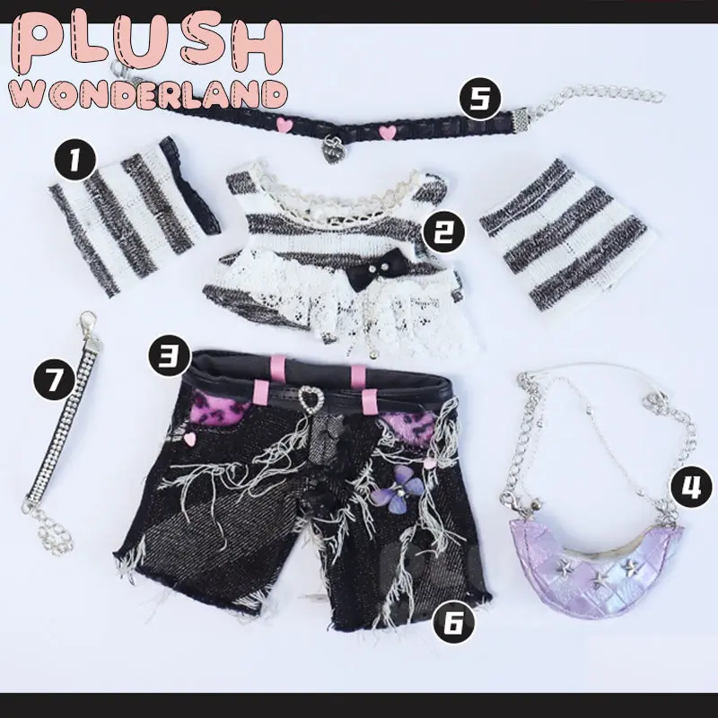 【INSTOCK】PLUSH WONDERLAND Punk Cool Set 20CM Doll Clothes - Image 6