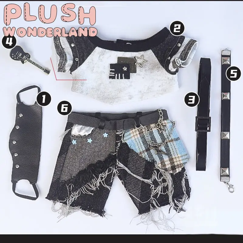 【INSTOCK】PLUSH WONDERLAND Punk Cool Set 20CM Doll Clothes - Image 9
