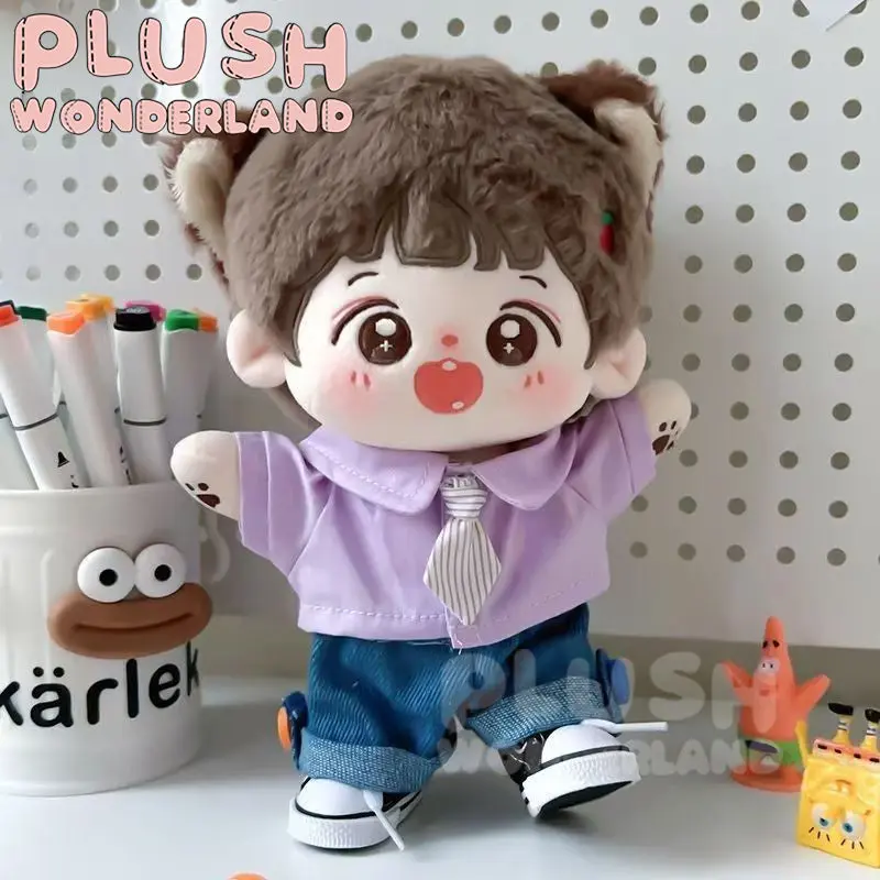 【INSTOCK】PLUSH WONDERLAND Shirt and jeans suit Set 20CM Doll Clothes - Image 3