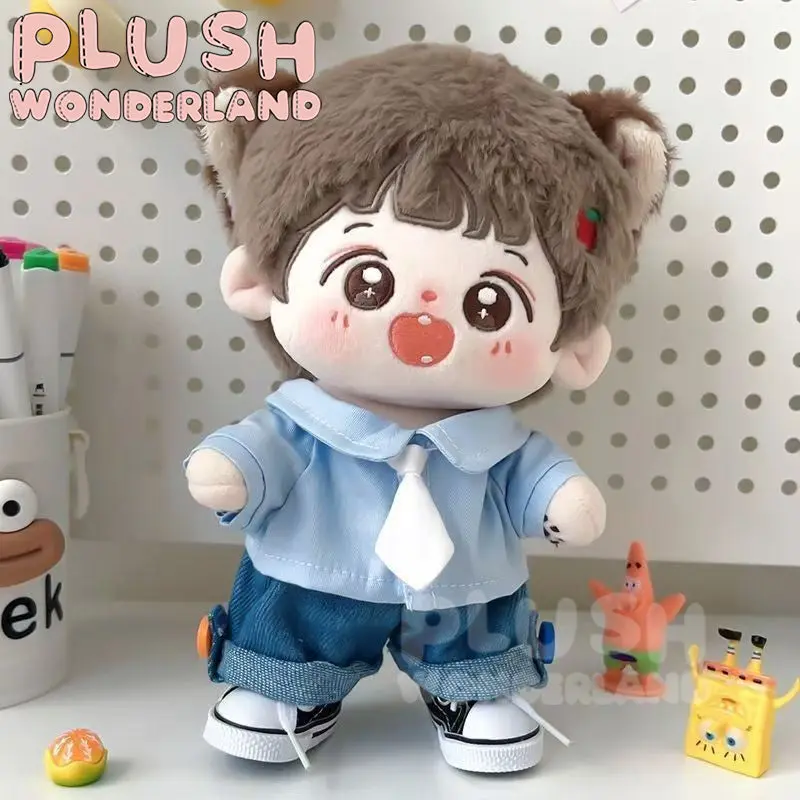 【INSTOCK】PLUSH WONDERLAND Shirt and jeans suit Set 20CM Doll Clothes - Image 5