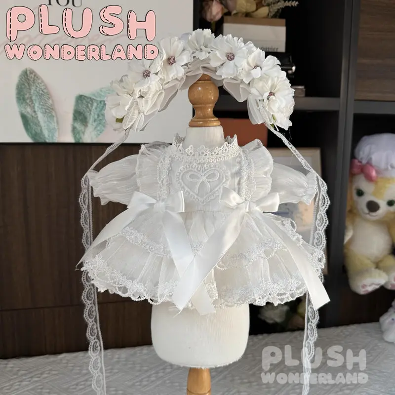 【INSTOCK】PLUSH WONDERLAND White Floral Dress Set 20CM Doll Clothes - Image 2