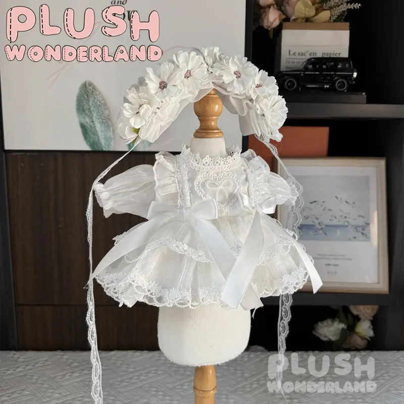 【INSTOCK】PLUSH WONDERLAND White Floral Dress Set 20CM Doll Clothes - Image 4