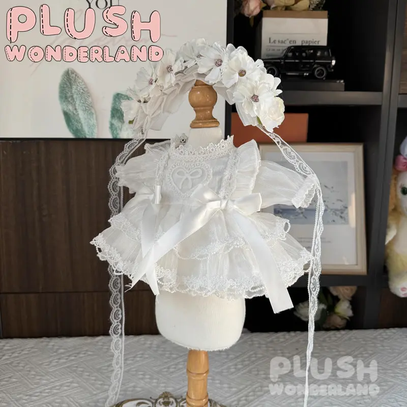 【INSTOCK】PLUSH WONDERLAND White Floral Dress Set 20CM Doll Clothes - Image 5