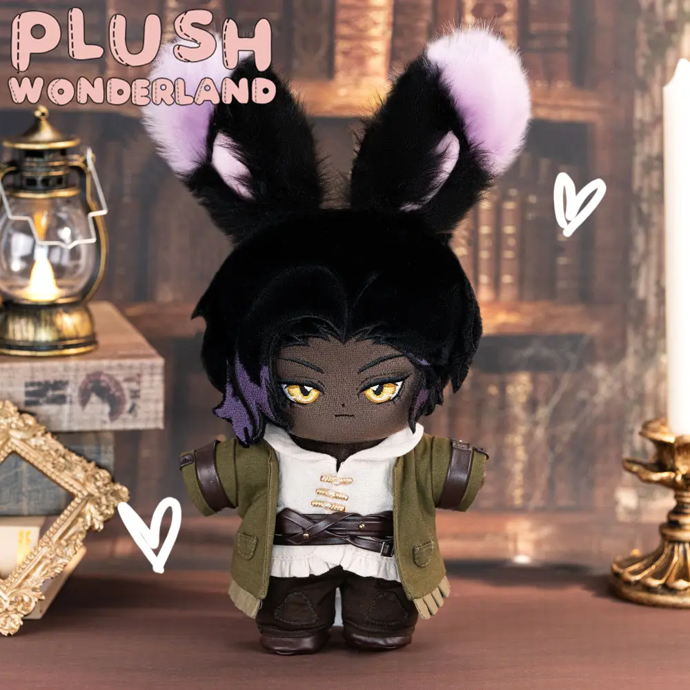 【Doll In Stock】PLUSH WONDERLAND Black Rabbit Traveler Plushie 20CM Cotton Doll