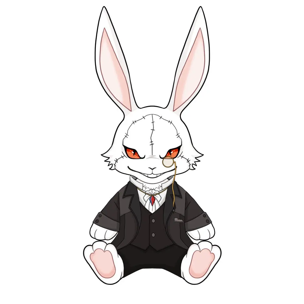 【Poll-Failed】PLUSH WONDERLAND Demon RB  Plushie 30CM Cotton Doll Rabbit FANMADE - Image 6