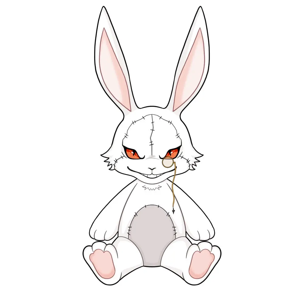 【Poll-Failed】PLUSH WONDERLAND Demon RB  Plushie 30CM Cotton Doll Rabbit FANMADE - Image 7