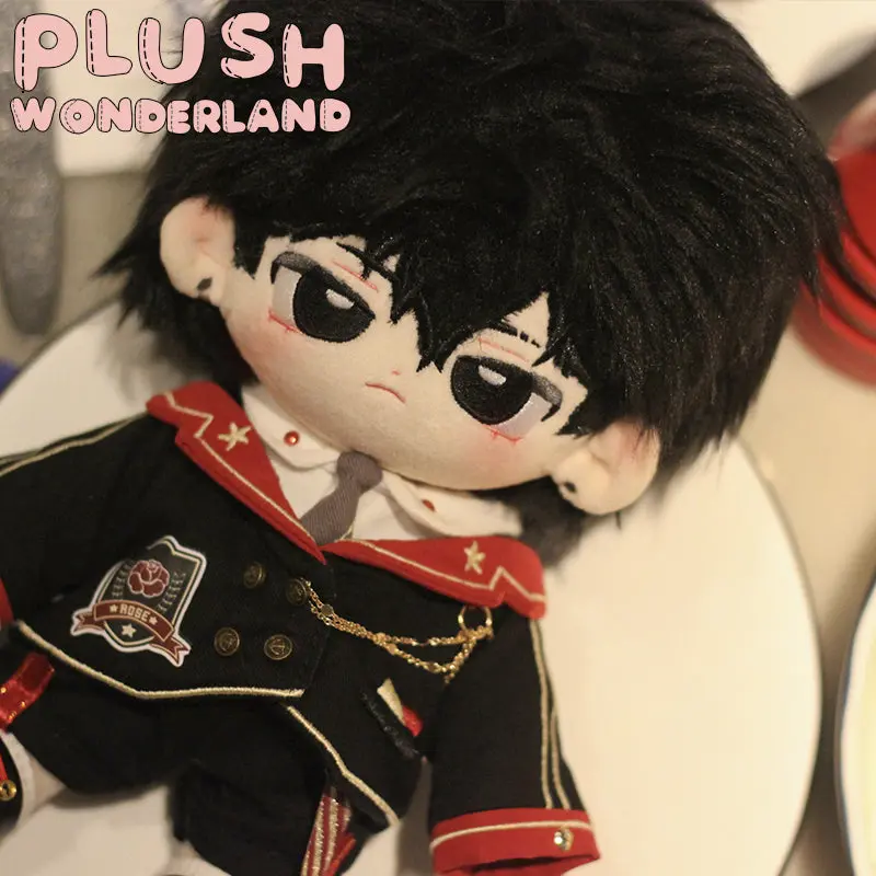 【In Stock】PLUSH WONDERLAND Dark Night Rose Red and Black Uniform Plush Cotton Doll Clothes 20 CM - Image 3