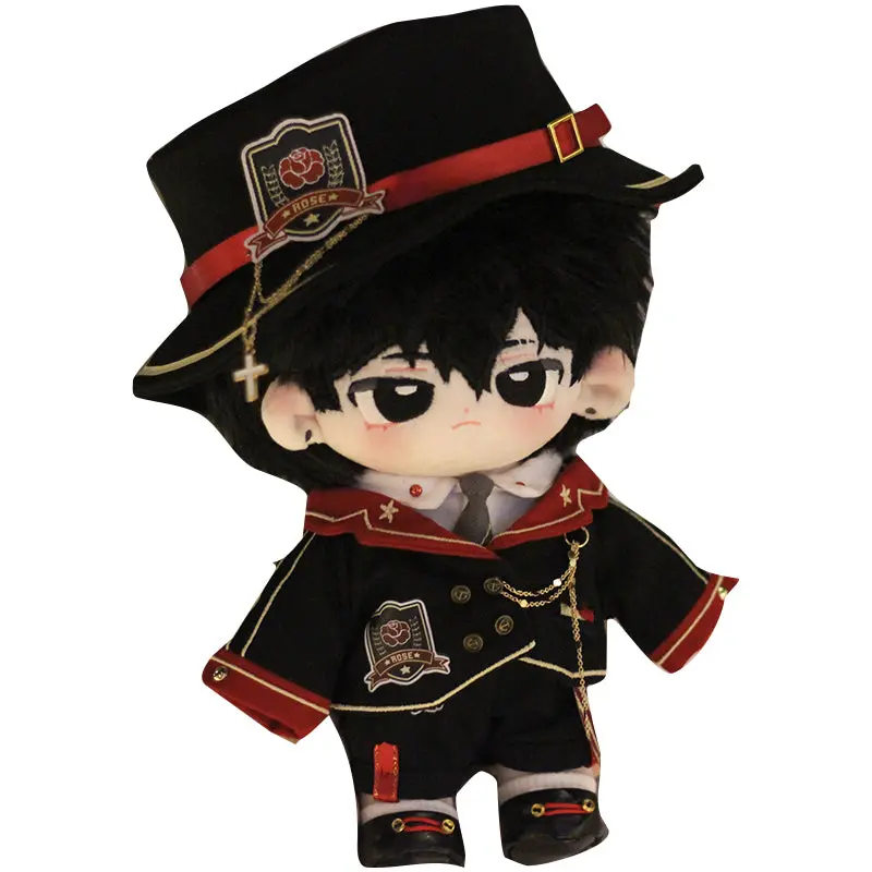 【In Stock】PLUSH WONDERLAND Dark Night Rose Red and Black Uniform Plush Cotton Doll Clothes 20 CM - Image 5