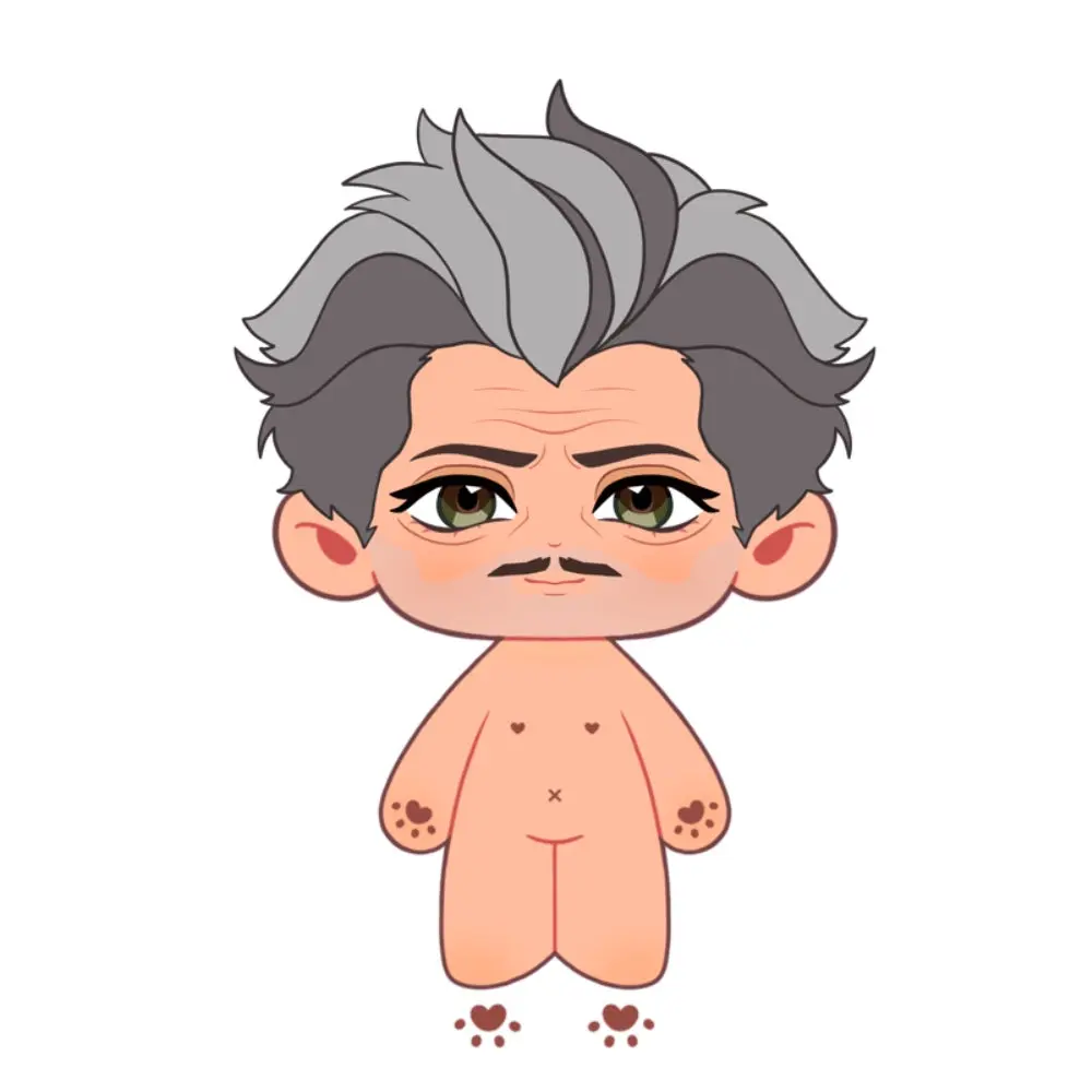 【Poll-Failed】PLUSH WONDERLAND Mustached man Plushie 20CM Doll FANMADE - Image 4