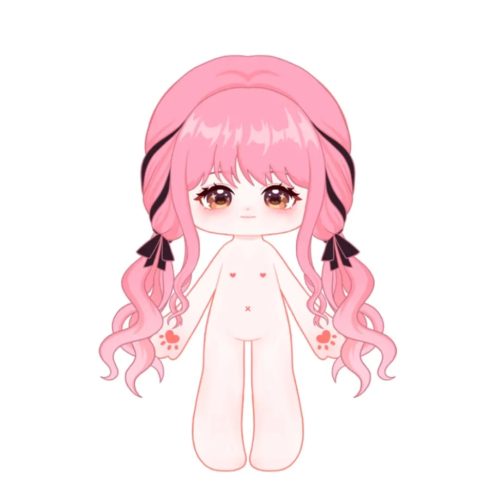 【POLL FAILED】PLUSH WONDERLAND Pink Girl Plushie 20CM Cotton Doll FANMADE - Image 5