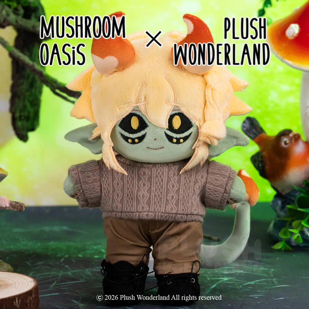 【PRESALE】【Authorized】PLUSH WONDERLAND Mushroom Oasis Mychael 20CM Plushie Cotton Doll - Image 3