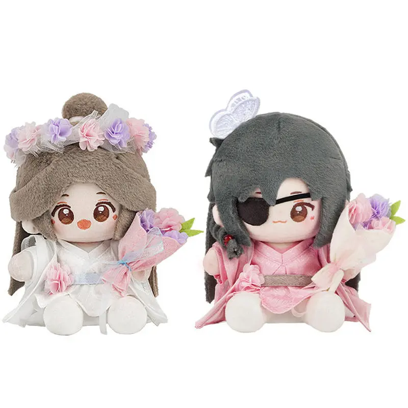 【In Stock】PLUSH WONDERLAND Heaven Official's's Blessing Hua Cheng/Xie Lian Plush Cotton 15CM Sitting Posable Doll Qbaby Splendid Flower Series - Image 5