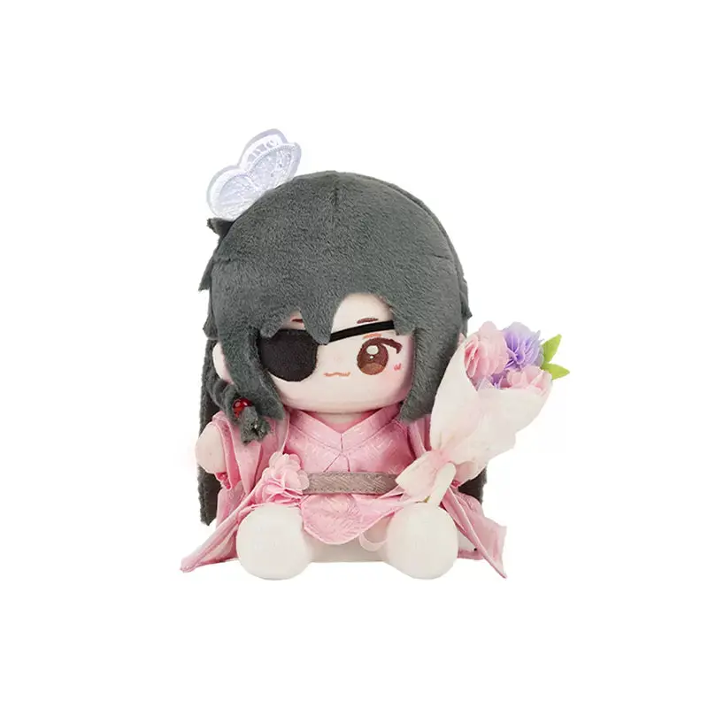 【In Stock】PLUSH WONDERLAND Heaven Official's's Blessing Hua Cheng/Xie Lian Plush Cotton 15CM Sitting Posable Doll Qbaby Splendid Flower Series - Image 7